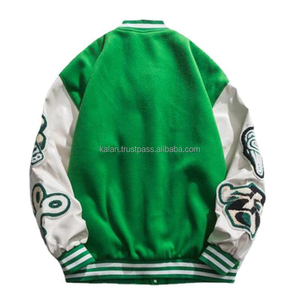 Chaqueta Varsity Premium Personalizada de Lana, Casual, con Bordado 3D en Chenille, Resistente al Viento, Transpirable, Venta al Por Mayor, Moda de Invierno - Product Image 2