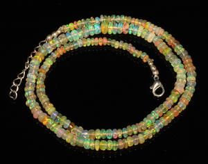 ลูกปัด40.30เพชรโอปอลสีรุ้งเอธิโอเปียนธรรมชาติสำหรับสร้อยคอสำเร็จรูปที่หรูหรา - Product Image 2