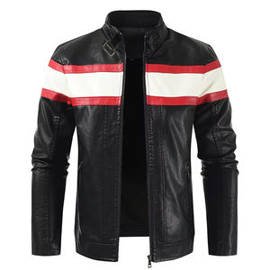 Chaqueta de Piel de Vaca de Alta Calidad para Hombre, con Cuello Alto de Lona, Impresión de Logotipo Personalizada en la Parte Delantera, Transpirable, de Secado Rápido, con Capucha, para Invierno - Product Image 1