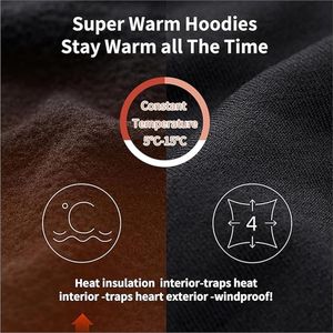 เสื้อสเวตเตอร์ผ้าขนแกะมีฮู้ดสำหรับผู้ชายเสื้อสเวตเตอร์โอเวอร์ไซส์ออกแบบได้ตามต้องการใหม่2025 - Product Image 5