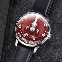 Orbital automatique mécanique saphir verre 316L acier inoxydable affichage lumineux veau cuir Tourbillon montre pour hommes 2026 nouveau
