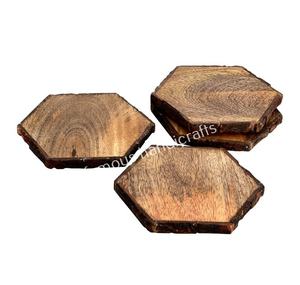 Sous-verres en bois de caboteur de bambou de noix carrée ronde d'approvisionnement d'usine pour la table basse - Product Image 3