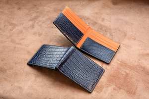 Cartera de Cuero de Cocodrilo 100% Hecha a Mano para Hombre, Cartera de Lujo, Tarjetero de Cuero - Product Image 2