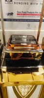 Chauffe-plats en acier inoxydable argenté, écologique, élégant, pour buffet, avec couvercle à charnières, capacité de 150 L, système de soufflage d'air chaud