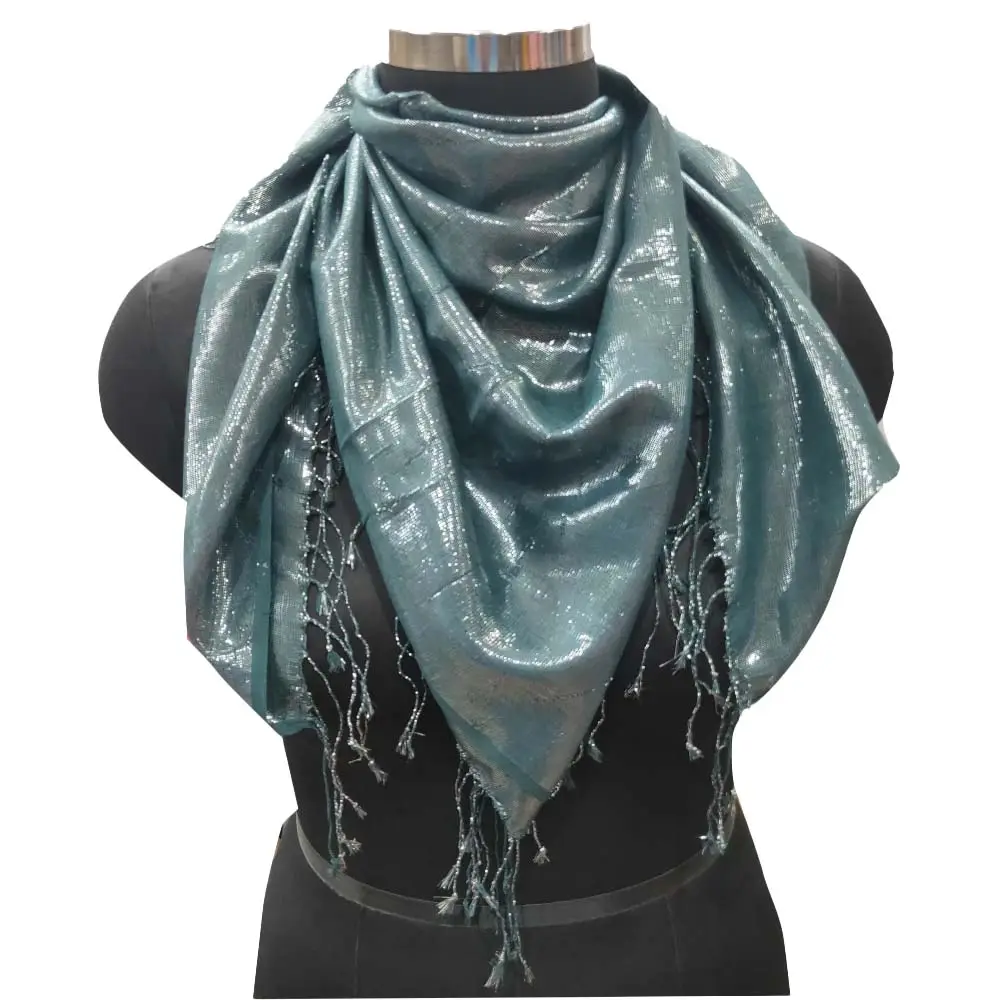 Lurex bufanda lurex chal Lurex bufandas 100% algodón moda mujer elegante Dupatta elegante gasa bufandas diseño
