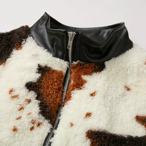 แจ็คเก็ตผู้ชายแบบสั่งทำพิเศษ คอตั้ง ซิป ผ้าขนสัตว์ผสมหนัง PU กันน้ำ กันลม สำหรับฤดูหนาว ขายส่ง - Product Image 3