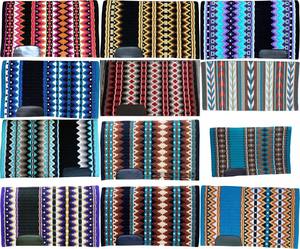 Vente en gros équestre 100% tapis de selle Western en feutre de laine mérinos avec design tissé coloré - Product Image 1