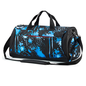 Sac de sport de voyage en toile de nylon imperméable avec impression par sublimation personnalisée pour 4 jeux, 30-40L, pour basket-ball, football, yoga et salle de sport - Product Image 4