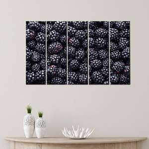 Impression sur toile moderne - Décoration murale élégante aux couleurs des baies pour une décoration de pièce unique, 5P:Gallery Wrapped - Product Image 1