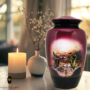 โกศบรรจุอัฐิสำหรับผู้ใหญ่ สไตล์ยุโรปอเมริกัน ลายธรรมชาติสีม่วง เป็นมิตรกับสิ่งแวดล้อม ทนทาน ดีไซน์ปรับแต่งได้ ความจุ 220 คิวบิกอินช์ - Product Image 4