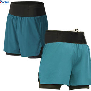 กางเกงขาสั้นผู้ชายแบบกำหนดเอง ชุดออกกำลังกายฤดูร้อน กางเกงวิ่งใหม่ กางเกงขาสั้นสำหรับกิจกรรมกลางแจ้ง ระบายอากาศได้ดี กางเกงขาสั้น 2 in 1 แบบสองชั้น มีกระเป๋า - Product Image 6