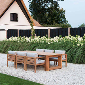 Ensemble moderne Table à manger en bois de teck avec coussin Meubles d'extérieur de meilleure qualité-Leoni - Product Image 5