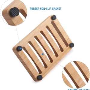 2025 Top Seller Natural Organic Bamboo Soap Dish Self-Draining Kitchen Tray in Wooden Color <b>Bath</b> <b>Bath</b> Soap Tray - Product Image 5