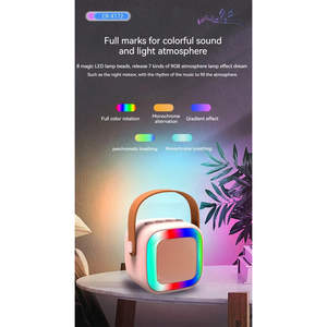 Altavoz Bluetooth Cubo LED RGB Cubik con Micrófono Inalámbrico, Sistema de Karaoke, Audio Portátil con Asa de Transporte - Product Image 4