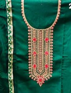 Costumes Salwar Kameez taille libre de créateur moderne pour femmes vêtements de fête traditionnels indiens et pakistanais brodés à la main - Product Image 2