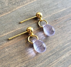 925 Sterling Silver 18K Gold Vermeil February Birthstone Lavender Amethyst <b>Teardrop</b> <b>Earrings</b> Minimalist Gemstone Jewelry Gifts - Product Image 3
