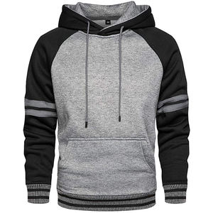 Sweat à capuche brodé pour femmes de haute qualité à manches longues à deux panneaux couleur mode extérieur coton éponge à capuche - Product Image 3