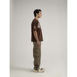 Camiseta V2 Racer 100% Algodón Orgánico, Tela de Seda de Hielo Suave y Compresa, 220 Gramos, Camisetas Estampadas Sólidas, Etiqueta Personalizada, Impresión Serigráfica - Product Image 4