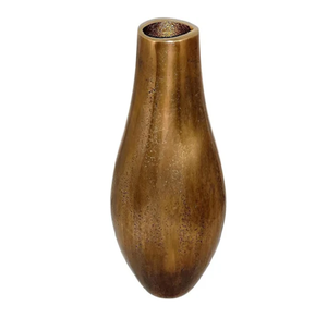 แจกันอลูมิเนียมสีบรอนซ์โทนที่ทำด้วยมือแกะสลักในรูปแบบของหงส์อันงดงามทำหน้าที่เป็นของตกแต่งกลางหรือที่วางดอกไม้ - Product Image 3