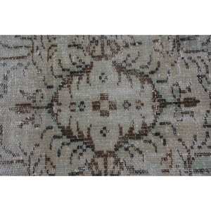 Tapis Vintage Turc 5.4 X 8.8ft Vert Beige Laine avec Motif Abstrait Style Tabriz pour Entrée ou Couloir 9x12 Rectangle - Product Image 5