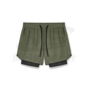 Pantalones Cortos Deportivos 2 en 1 de Poliéster de Doble Capa con Logotipo Personalizado OEM, Venta Caliente 2026, Bajo MOQ, Fabricante - Product Image 4