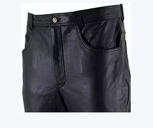 กางเกงหนังแกะเนื้อนุ่มสำหรับผู้ชายมีกระเป๋าข้างสไตล์สตรีทสไตล์ใหม่ - Product Image 5