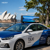 Écran LED de toit de taxi haute qualité avec WiFi 4G GPS, double face, pour publicité automobile, étanche IP65, écran publicitaire mobile HD