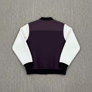 เสื้อแจ็คเก็ตเบสบอลฤดูหนาวสำหรับผู้ชายไซส์ใหญ่ ผ้าโพลีเอสเตอร์/คอตตอน สไตล์วาร์ซิตี้ รับสกรีนโลโก้ แห้งเร็ว ระบายอากาศดี ติดกระดุม ซับในผ้าฟลีซ - Product Image 4