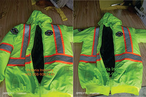 Sudadera con Capucha de Forro Polar para Hombre, Ignífuga, Antiestática, de Alta Visibilidad, con Cierre, Bolsillos Reflectantes, Cordón Ajustable, Impermeable y Transpirable - Product Image 4