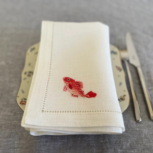 Serviettes en tissu brodées Serviettes de table lavables douces réutilisables pour table à manger Fête de mariage Dîner de famille OEM fabriqué au Vietnam - Product Image 5