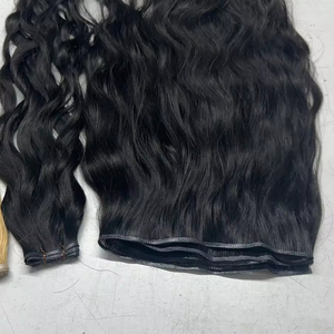 Cabello ruso 100% para extensiones de trama Genius de un solo donante de larga duración suave cutícula alineada estilo de onda profunda suelta de alta calidad - Product Image 1