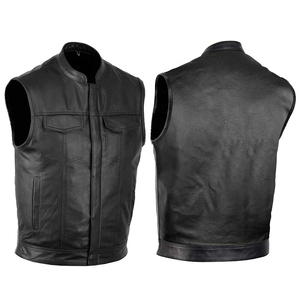 Chaleco de Cuero para Motocicleta de Alta Calidad, Ligero, Transpirable, para Hombre, Talla Grande, con Decoración de Botones, Logotipo Personalizado, Impermeable - Product Image 2