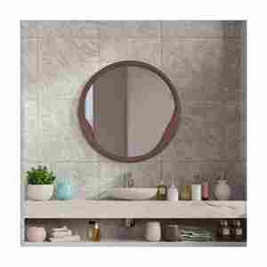 Miroir à bijoux fabriqué en Inde avec design personnalisé, cadre rond en bois, exportateur indien avec qualité d'exportation - Product Image 4