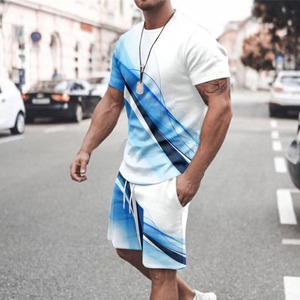 Camisa personalizada de verano de color sólido para hombre, pantalones cortos de manga corta con solapa, conjunto deportivo informal de dos piezas para hombre de verano - Product Image 5