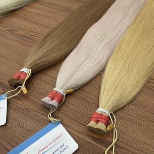 Haute qualité 100% cheveux humains vietnamiens Double trame en vrac extensions de dentelle droite pour le tressage Boho Style couleur en gros 1B - Product Image 2