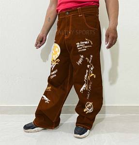 Pantalons pour hommes délavés en plein air OEM imprimés nouveau design de haute qualité vêtements de sport pour hommes jogging logo personnalisé pantalons baggy décontractés pour hommes - Product Image 2