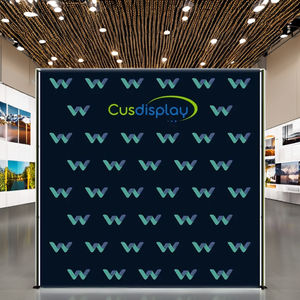 10 Paneles de Fondo Telescópicos de 8x8 pies para Conferencias, con Logotipo Personalizado, Soporte para Pancartas, Alfombra Roja, Marco de Aluminio para Fiestas - Product Image 1