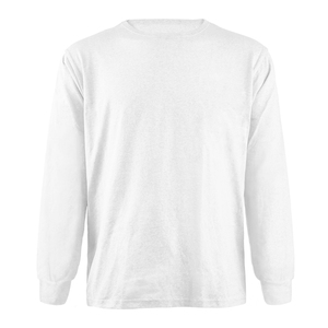 Camiseta de Manga Larga para Hombre, 50/50 Poliéster Algodón, <span class=keywords><strong>Camisa</strong></span> Casual para Exteriores, 180gsm, Puños Acanalados, 9 Colores - Product Image 1