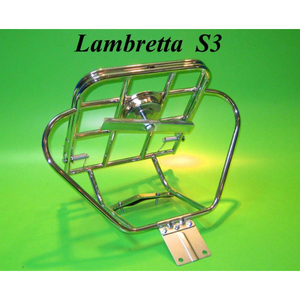 Portaequipajes trasero cromado y soporte para rueda de repuesto (modelo Deluxe) Lambretta LI S3 + TV3 + SX + DL/GP + Serveta - Product Image 1