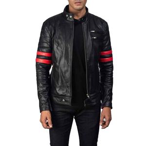 Veste OEM conception personnalisée coupe-vent veste zippée logo personnalisé vintage pour hommes PU support cuir tissu bombardier veste - Product Image 1