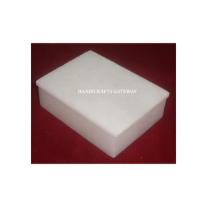Diseño antiguo natural y trabajo de incrustaciones preciosas con caja de regalo de joyería de madreperla de mármol de forma rectangular hecha a mano personalizada - Product Image 4