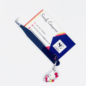 Pinzas de Precisión Antiestáticas para Extensión de Pestañas de Acero Inoxidable con Logotipo Personalizado de Hello Kitty de 90 Grados de Calidad Premium Profesional - Product Image 3