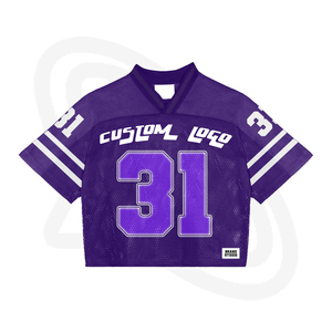 ชุดเสื้อเจอร์ซีย์กีฬาแฟชั่นสตรีทสไตล์อเมริกันฟุตบอลและฟุตบอล แบบยูนิเซ็กส์ พิมพ์ลายตามสั่ง ทรงโอเวอร์ไซส์ ผ้าตาข่าย ไซส์พลัส แห้งเร็ว - Product Image 3