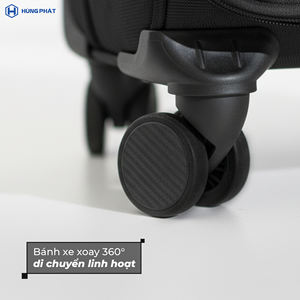 Vente en gros d'usine 890 Ensemble de valises souples à roulettes silencieuses avec serrure de sécurité, chariot en fer, logo métallique, bagage cabine Hung Phat OEM - Product Image 2