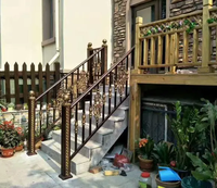 Rampe de jardin extérieure en alliage d'aluminium, style européen, pour villa, balcon, escalier moderne et main courante d'escalier