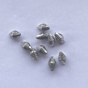 8mm 10mm 12mm Plata de Ley 925 Cocoon Sea Shell Drum Shape Gold Micron Beads Hallazgos DIY Espaciadores del fabricante en línea - Product Image 3