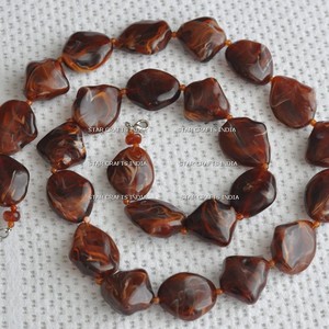 Top Rankingแฟชั่นเครื่องประดับหินอ่อนสีชมพูMarco Vintage LuciteลูกปัดChunkyสร้อยคอแฟชั่นเครื่องประดับ - Product Image 4