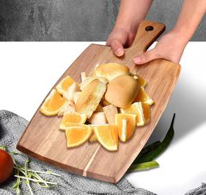 XWOOD Versatile End Grain Acacia Wood Chopping Board for Meat Vegetable and Charcuterie <b>Platter</b> with Ergonomic Handle Grips - Product Image 5