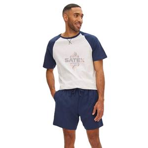 Ensemble de deux pièces pour homme en coton 100% de haute qualité, décontracté d'été, respirant, avec un design imprimé personnalisé, chemise et short - Product Image 3