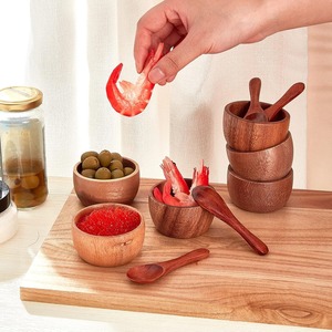 Bols en bois de service de fruits sculptés à la main du Vietnam ensembles de vaisselle de présentation de nourriture de bonne qualité bol de fruits en bois naturel - Product Image 6